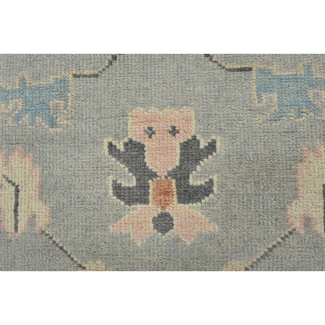 Gray Anatolia Runner 2'11'' X 10'1'' Gray Wool Modern Hand-Knotted Oriental Rug For Sale - Image 8 of 12