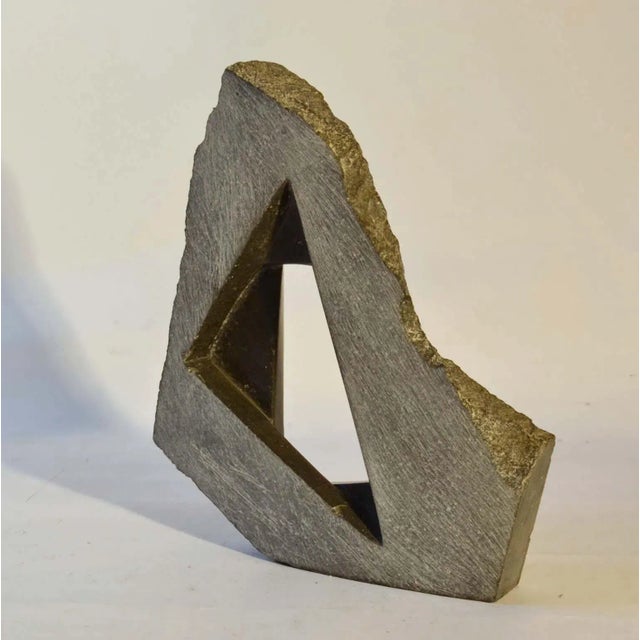 Stone Black Granite Geometric Abstract Dutch Sculpture For Sale - Image 7 of 11