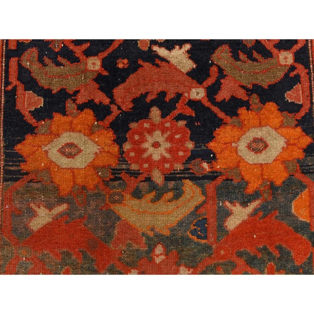 Traditional 1910 4'x6'2" Midnight Blue Antique North West Persian Even Wear Wool Hand Knotted Rug For Sale - Image 3 of 7