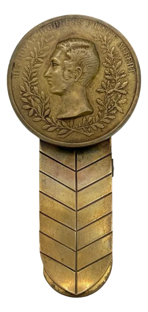 English Bronze 'His Royal Highness Prince Albert' Commemorative Desk Clip