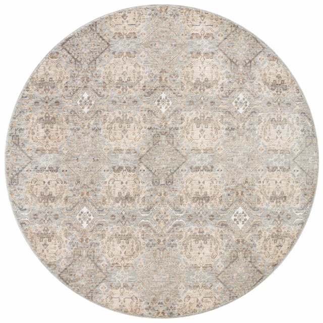 Textile Amber Lewis x Loloi Zuma Silver / Multi 18" x 18" Sample Rug For Sale - Image 7 of 7