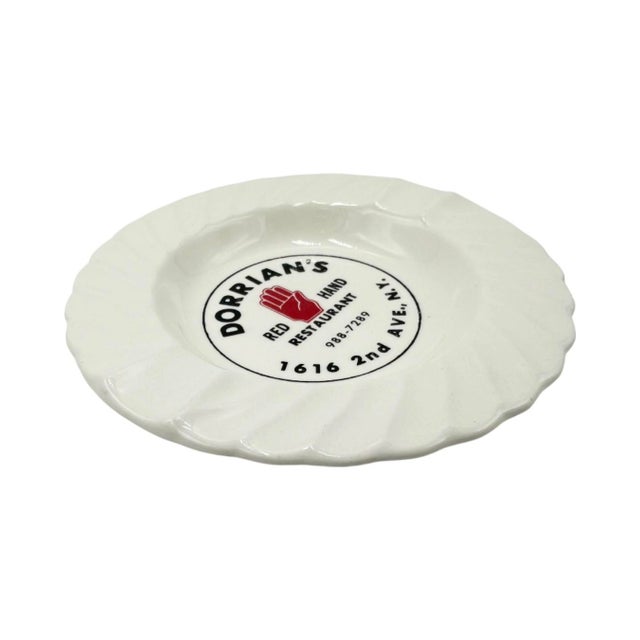 Contemporary Vintage Dorrian's Red Hand Nyc Restaurant Bar Ashtray For Sale - Image 3 of 11