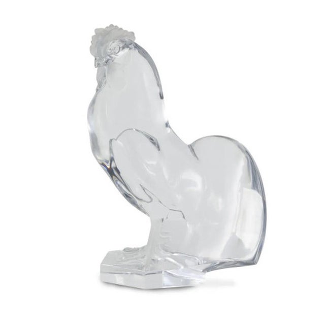 1950s Large Crystal Rooster by Marc Lalique for Maison Lalique, 1950s For Sale - Image 5 of 5