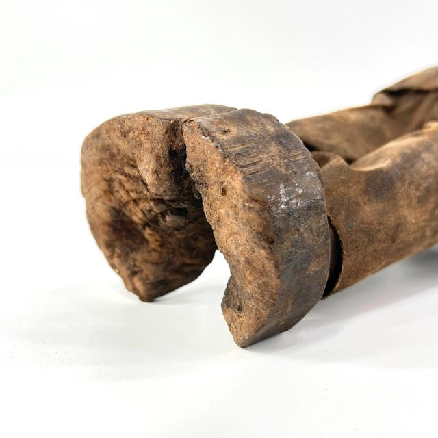 Wood Early 20th Century Nyamwezi Wood and Leather Fetish Figure Tanzania For Sale - Image 7 of 9