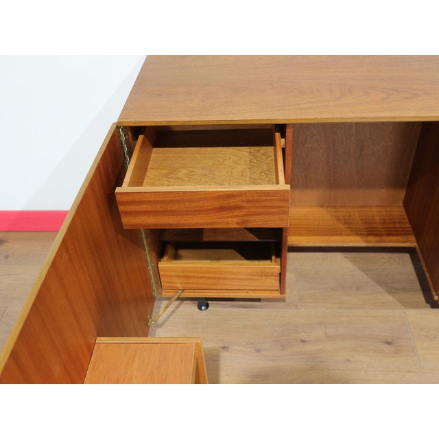 Wood Mid Century Modern Vintage Teak Metamorphic Box Desk Danish Style For Sale - Image 7 of 15