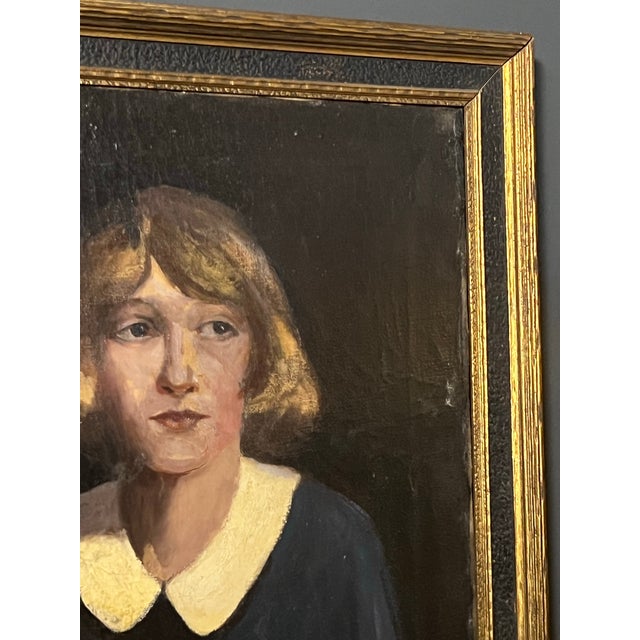 19th Century Framed Portrait of a Girl, "Little Orphant Annie" Oil on Canvas For Sale In Philadelphia - Image 6 of 11