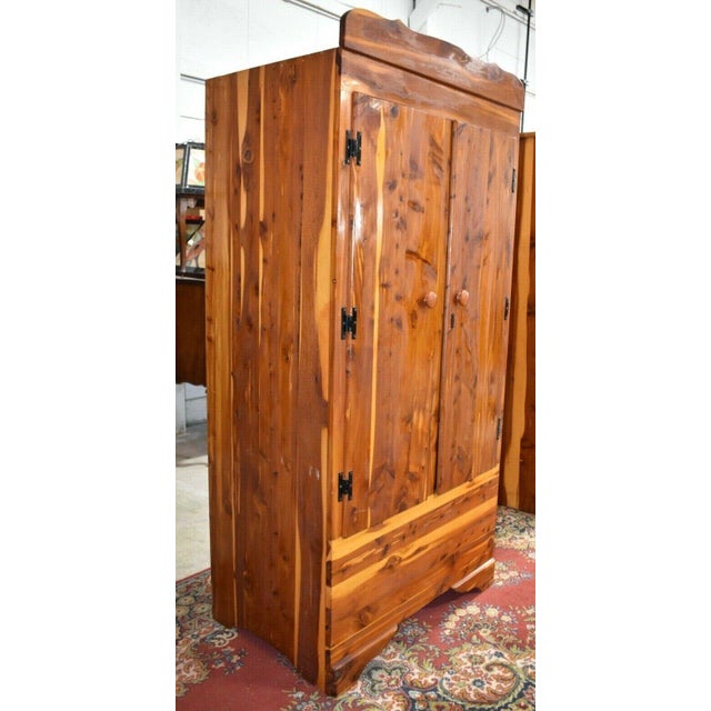 Mid 20th Century Vintage Solid Red Cedar Armoire Chairish