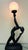 Elegant Art Deco Style Black Women Figural Table Lamp With Frosted Globe Shade Hollywood Regency For Sale - Image 6 of 9