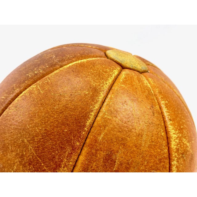 1950s Mid-Century Leather Medicine Ball, 1950s For Sale - Image 5 of 11
