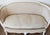 English Elegant Louis XV Painted Settee in Natural Linen With Down-Filled Cushion For Sale - Image 3 of 4