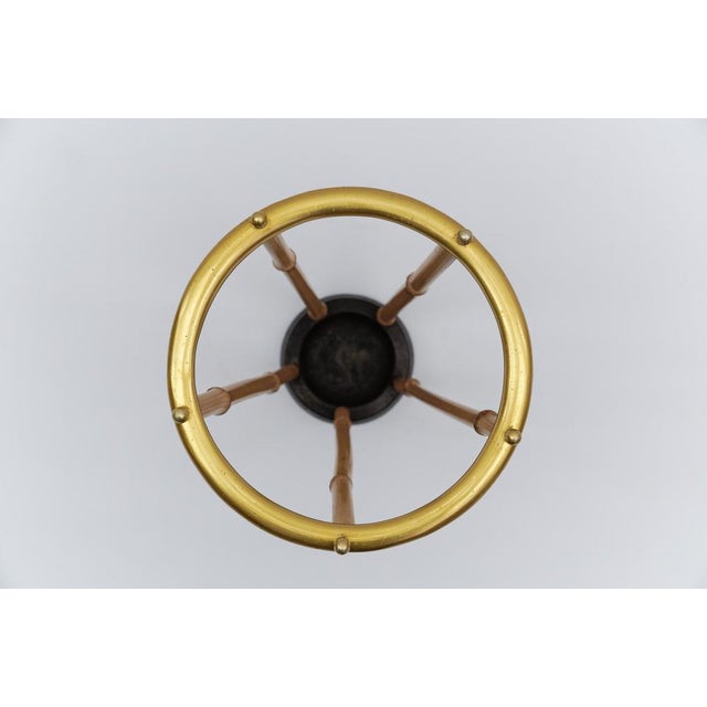 Wood Brass and Bamboo Umbrella Stand, Italy, 1950s For Sale - Image 7 of 10