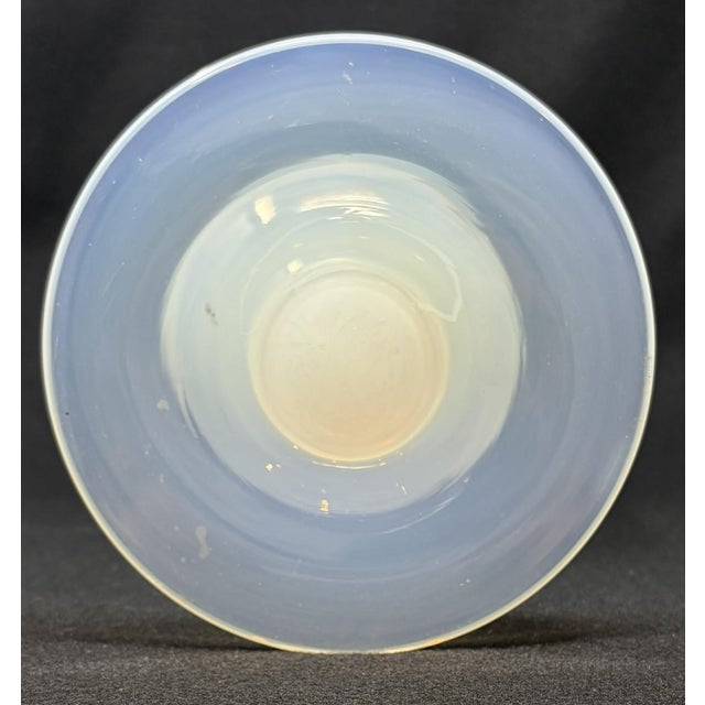 Beautiful Large Opaline Glass Vase White with a blue/green undertone. Standing at 10 3/4" Tall, this is a stately piece....
