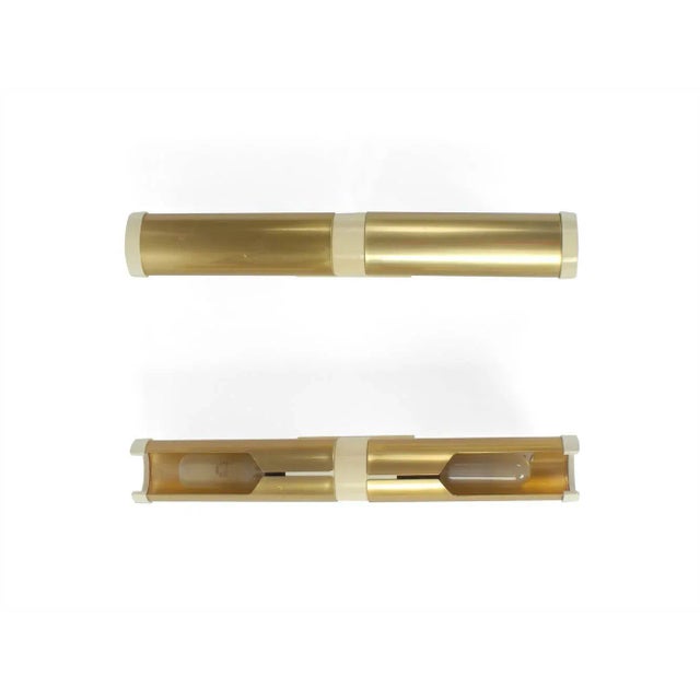 Gold-Colored Wall Lamps from Philips, 1970s, Set of 2 For Sale - Image 6 of 7