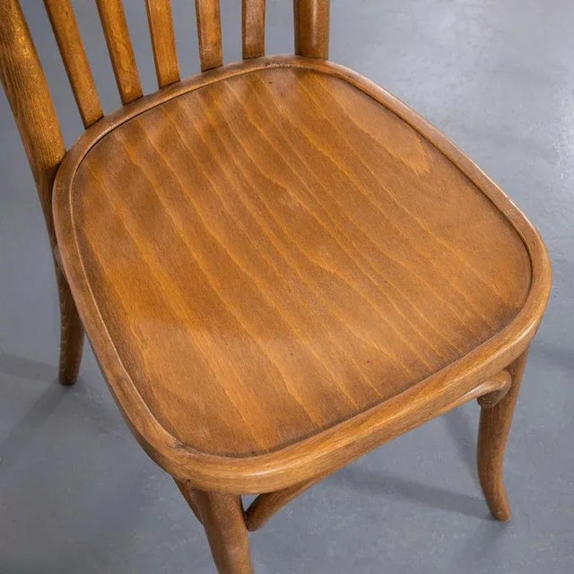 Wood Vintage Honey Beech and Bentwood Dining Chairs, Set of 4 For Sale - Image 7 of 9