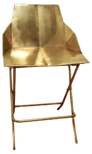 Vintage Adjustable Chair in Brass, 1970