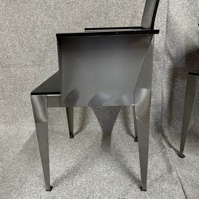 Black 1990s Chairs in the Manner of Bruce Sienkowski - Set of 2 For Sale - Image 8 of 10
