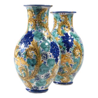 Ceramic Josef Štancl Vases, Czechoslovakia, 1940s, Set of 2 For Sale