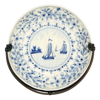 Antique Plate with Strawflower Border from Meissen, 1890s For Sale