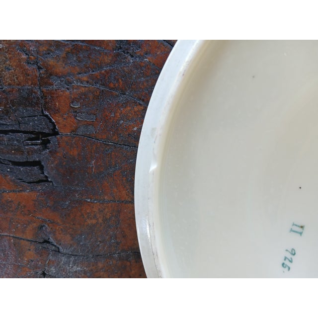 Vintage 1930s Floral 22 Karat Gold Trim Round Covered Vegetable Dish by Victoria Czechoslovakia For Sale In Naples, FL - Image 6 of 8