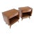Pair Walnut One Drawer Mid-Century Modern End Tables Night Stands For Sale