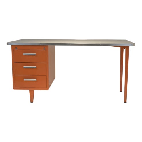 Desk in Sheet Steel from Gispen, 1955 For Sale