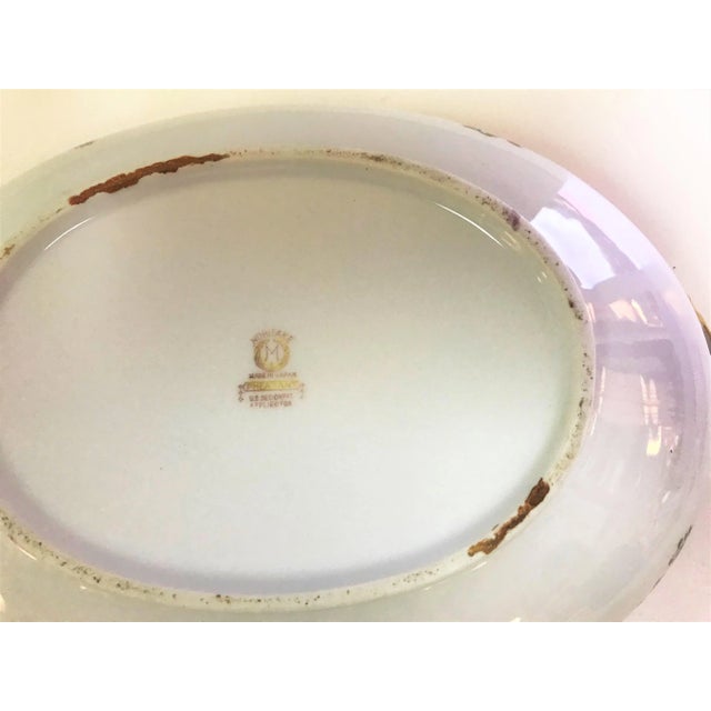 Japanese Noritake Porcelain "Pheasant" Pattern Serving Dish With Lid Circa 1920's For Sale - Image 10 of 11
