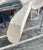 Eggshell Pair of Monumental Handcrafted Plaster Banana Leaf Wall Sculptures For Sale - Image 8 of 11