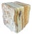 Jupiter Onyx Marble Side Table With Stunning Textures, Modern Organic For Sale