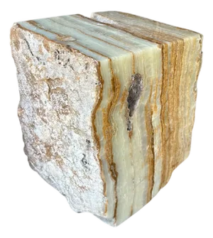 Jupiter Onyx Marble Side Table With Stunning Textures, Modern Organic