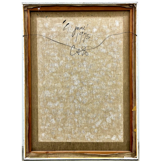 Abstract Expressionism in a Large Mid-Century Modern Dripped Painting For Sale - Image 11 of 12