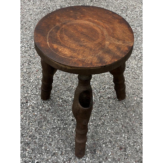 Sculptural Tripod Stool by Gabriel Lucas, Brittany, 1970 For Sale - Image 11 of 18