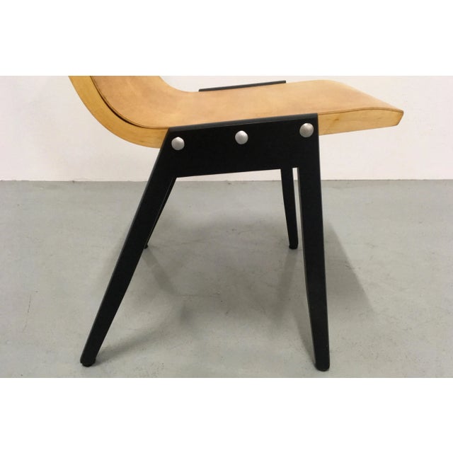 Brown Mid-Century Stacking Chairs by Roland Rainer, Set of 4 For Sale - Image 8 of 10