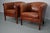 Brown Vintage Dutch Cognac Colored Leather Club Chairs, 1970s, Set of 2 For Sale - Image 8 of 16