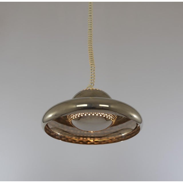 Flos Nickel Fior Di Loto Pendant by Afra and Tobia Scarpa for Flos, 1960s For Sale - Image 4 of 11