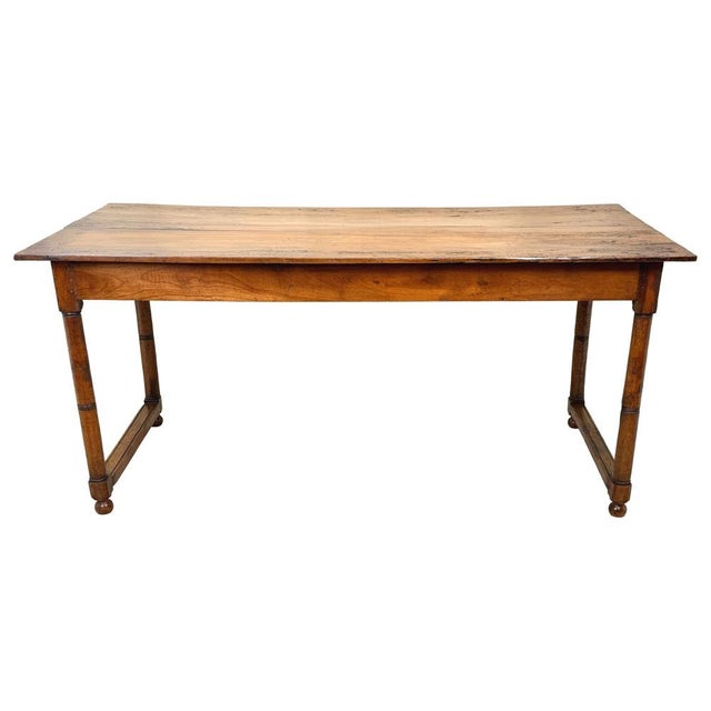 French Provincial Fruitwood Farmhouse Table, 1850 For Sale - Image 13 of 13