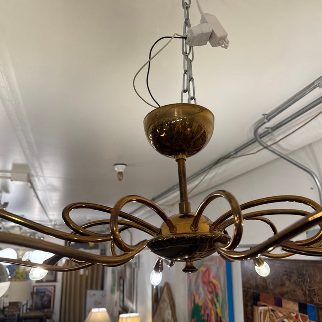 Abstract Vintage European Sputnik Flush Mount Chandelier For Sale - Image 3 of 12
