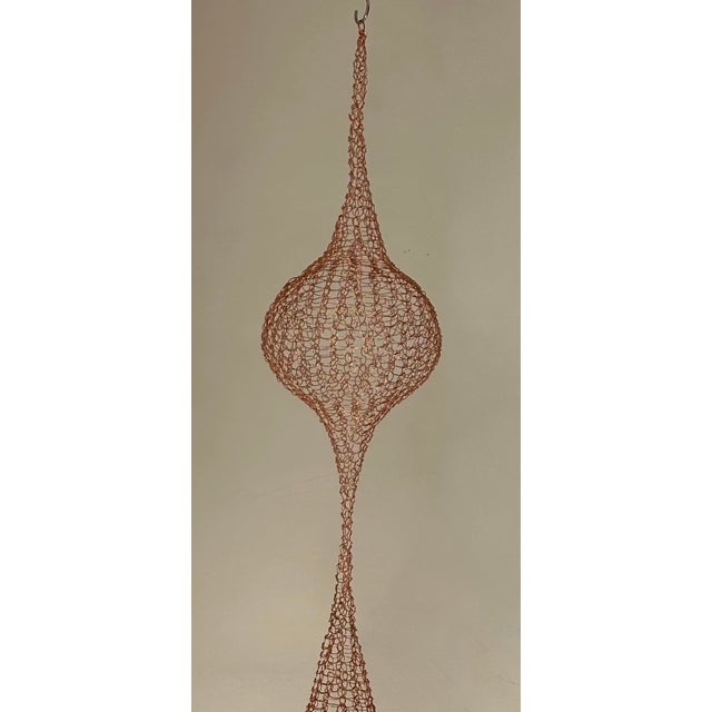 Handmade Copper Wire Sculpture Inspired by the Hand Woven Technique of Ruth Asawa #14 For Sale - Image 4 of 4