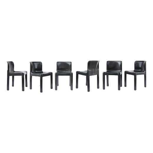Mod. 4875 Chairs by Carlo Bartoli for Kartell, 1970s, Set of 6 For Sale