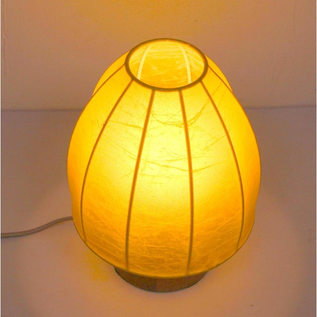 Wooden and Cocoon Table Lamp, 1960s For Sale - Image 4 of 5
