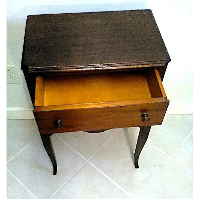 Wood Vintage Mid-Century Arts & Craft/Mission Style Sewing Table/Stand For Sale - Image 7 of 12