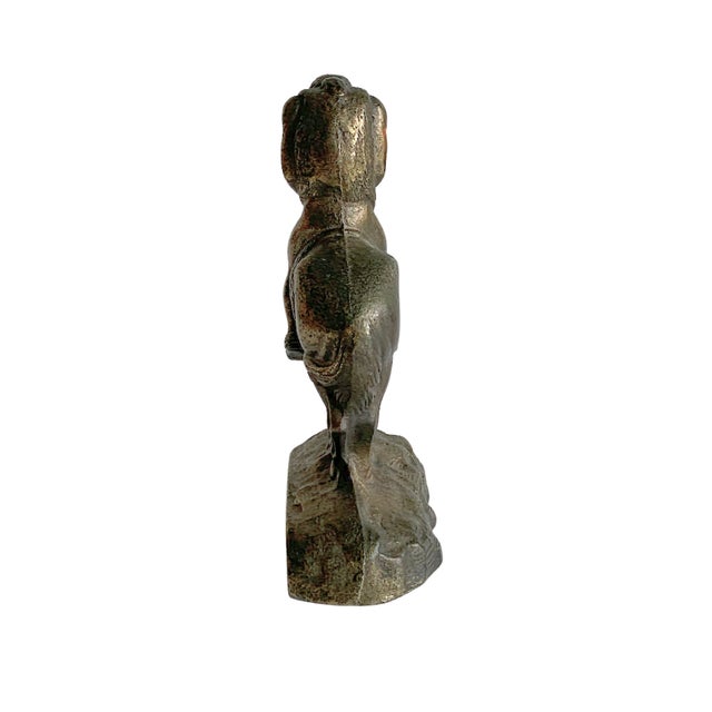 Vintage Cast Iron Native American “End of the Trail” Figural Bookend, Single For Sale - Image 4 of 6
