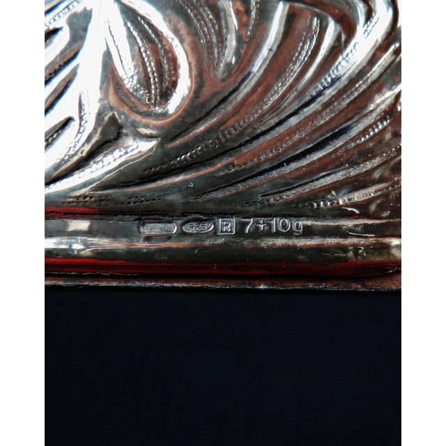 Metal Orthodox Religious Icon of the Virgin and Child in 925 Silver Repoussé, 1990s For Sale - Image 7 of 10