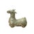 Vintage Celadon Floral Pattern Ceramic Ancient Chinese Style Art Figure For Sale - Image 4 of 7