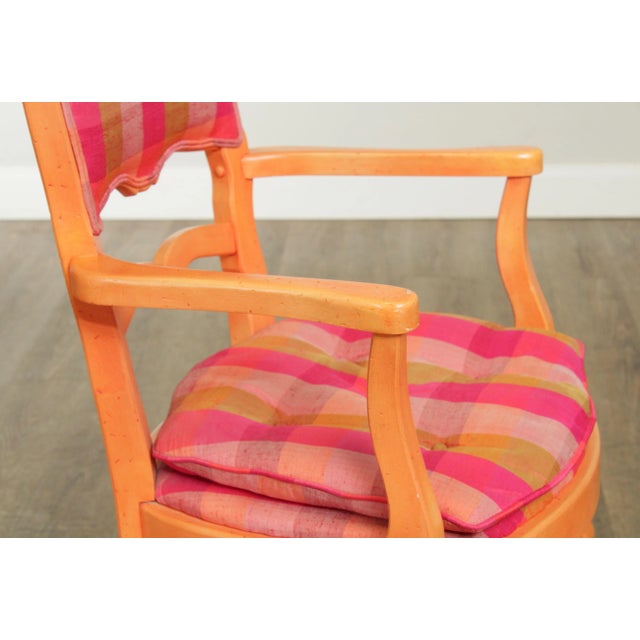 Colorful Vintage Custom French Country Style Dining Chairs - Set of 6 For Sale - Image 10 of 13