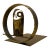Jarnuszkiewicz Et Michel Brutalist Owl Sculpture in Welded Steel and Brass, Canada, 1970s For Sale