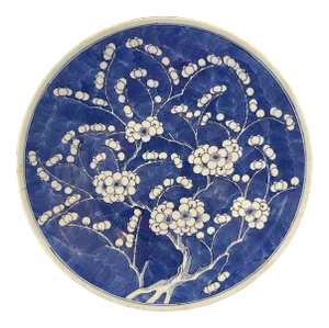 Large Mid 19th Century Blue and White Charger