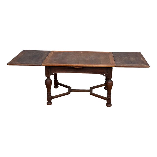 Antique Spanish Revival Refectory Table in Walnut by Tell City Furniture, 1910 For Sale
