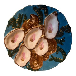 19th Century Haviland Limoges Turkey Oyster Plate 8.5” Rare For Sale