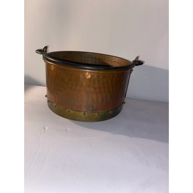 Copper French Lecellier Copper Cauldron Antique Cookware For Sale - Image 8 of 10