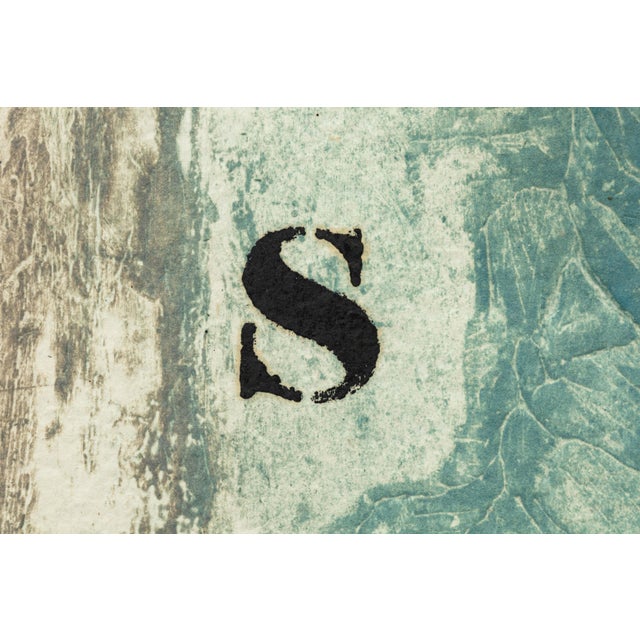 A postmodern carborundum etching on hand made paper by James Coignard. Hand signed in pencil lower right with an...